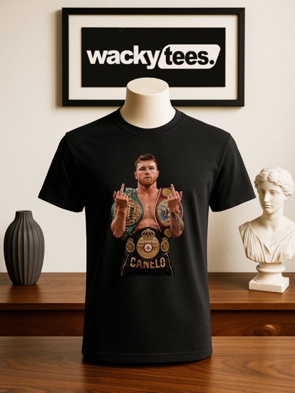 Canelo Saul Alvarez Flipping The Bird Vintage Classic Boxing Champ Graphic Tee S